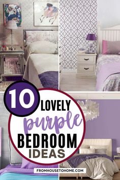 the top ten lovely purple bedroom ideas in this postcard collage is fromhomousetome com