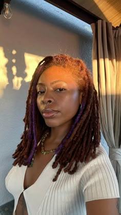 Locs Highlights, Purple Locs, Dyed Natural Hair, Natural Hair Tips, Cornrow Hairstyles