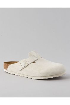 Suede leather upper/Suede footbed lining keeps you comfortable/EVA sole is flexible and lightweight/Adjustable strap with metal pin buckle/“Made in Germany” quality stamp on footbed/Not eligible for promotions | Only ships within the USA Boston Soft Footbed, Birkenstock Men, White Jeans Men, Aerie Bras, Athletic Fit Jeans, Shoe Inspo, Jean Trends, Shoe Gifts, Eva Sole