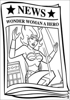 a woman hero is featured in the news coloring page for kids to color and read