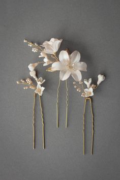 Floral Hair Pins, Wedding Headpieces, Blush Bridal, Bridal Hair Flowers, Wedding Hair Pins, Flower Hair Pin, Flower Accessories