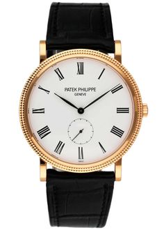 Patek Philippe Calatrava 5119R 18K Rose Gold Mens Watch TOP BRANDS Rolex Audemars Piguet Omega Patek Philippe Cartier Breitling All Patek Philippe Calatrava 5119R-001 Mens Watch. 36mm 18K rose gold case with Hobnail patterned bezel. White dial with black steel hands and Roman numeral hour markers. Small second sub-dial. Black leather strap with 18K rose gold buckle.Will fit up to a 7-inch wrist. Sapphire crystal. Transparent sapphire case back. Calibre 215 PS mechanical hand-winding movement with a 44-hour power reserve.  This watch is backed by our two-year warranty. Phigora Guarantee Two Years Warranty Free Shipping & Returns Specifications SKU PP5119RWHRS-K Model Calatrava Gender Men Watch Style Luxury Shape Round Case Material 18k Rose Gold Movement Mechanical Condition Mechanical Dial Classic Rose Gold Jewelry And Watches For Formal Occasions, Classic Rose Gold Diamond Watch, Classic Rose Gold Diamond Watch For Formal Occasions, Classic Rose Gold Formal Watch, Classic Rose Gold Watch, Classic Rose Gold Diamond Watch With Round Dial, Classic Rose Gold Chronometer Jewelry, Classic Rose Gold Diamond Watch With Subdials, Classic Yellow Gold Diamond Watch With Skeleton Dial