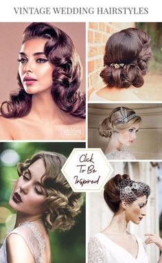 Vintage Wedding Hairstyles, Gatsby Hair, Retro Wedding Hair, Vintage Wedding Hair, Gatsby Style, Trendy Wedding Hairstyles, Retro Wedding, All Shapes, Wedding Hair And Makeup