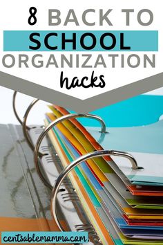 the back to school organization hacks are great for organizing books and folders, so you can use them in your homeschool