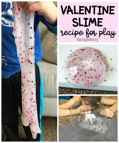 valentine slime recipe for play