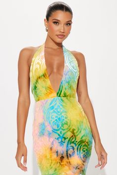 Available In Multi Color. Mesh Maxi Dress Halter Deep V-Neckline Backless Twist Knot Back Stretch Disclaimer Pattern Placement May Vary Self: 95% Polyester 5% Spandex Lining: 100% Polyester Imported | Take A Peek Mesh Maxi Dress size XS by Fashion Nova Dresses Fashion Nova, Mesh Maxi Dress, Dress Halter, Twist Knot, Fashion Nova Dresses, Color Fashion, Matching Dresses, Large Size Dresses, Colorful Fashion