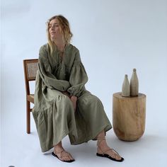 Gorgeous Linen Midi Dress In Sage. So Breathable And So Much Movement Excellent Condition. 2020 Style Can’t Find This Anywhere Else! 2020 Style, Wear Store, Linen Midi Dress, Linen Color, Dress Store, Dress 100, Midi Dress, Women Wear, Womens Dresses