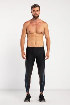 Velocity 'Compression-X' Meggings - Kapow Meggings Compression Tights For Running, Functional Compression Tights For Running, Compression Go-dry Tights For Training, Compression Training Tights With Go-dry Technology, Functional Compression Squat Proof Tights, Black Compression Leggings With Breathable Fabric, Black Tight Functional Activewear, Men Full Body Pose, Standing Man Pose