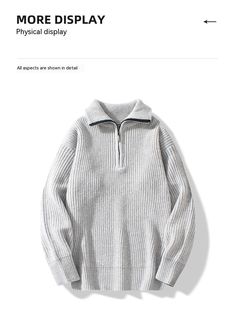 Product information: Color: light gray, dark gray, black, khaki Suitable for people: Teenagers Size: M,L,XL,XXL,XXXL Version: Loose Style: pullover Thickness: thickening Fabric name: Chemical Fiber blending Applicable scenarios: Leisure Applicable people: Teenagers Main fabric composition: Polyester Fiber (polyester) Applicable Gender: Male Size: ﾠ Note: ﾠ 1. Asian sizes are 1 to 2 sizes smaller than European and American people. Choose the larger size if your size between two sizes. Please allo Semi Formal Outfit, Half Cardigan, Brimless Hat, Cardigan Design, Distressed Jacket, All Black Looks, Loose Style, Calvin Klein Dress, Loose Sweater