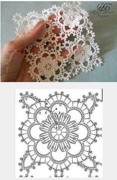 the instructions to make an intricate lace doily