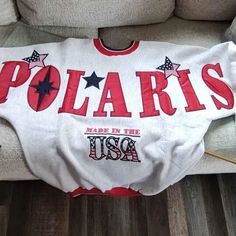 Very Good condition Vintage Polaris Sweatshirt  size small | eBay Sew Patches, Sorority, Light Gray, Ribbed Knit, Conditioner, Stripes, Cheese, Collar, Sweatshirts