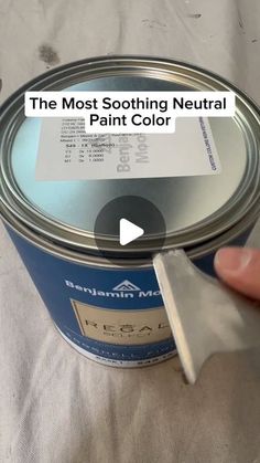 the most soothing neutral paint color is being used to make it look like it has been painted