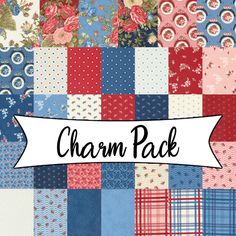 the charm pack includes many different patterns and colors