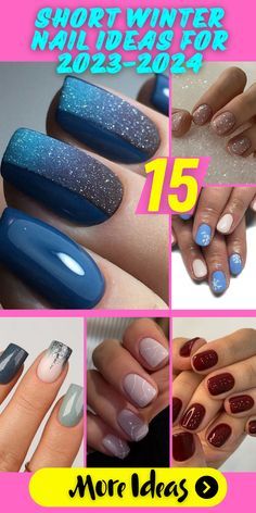 Short Winter Nails, Simple Christmas Nail, January Nail Designs, Nail Art Simple, Holiday Nails Winter, Winter Manicure, Short Gel Nails, Nail Colors Winter, Christmas Nails Easy