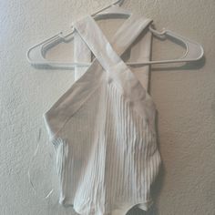 White Zara Tank Top Tag On - Never Worn - Originally $19.90 - Size Small Zara White Fitted Top, Zara Tank Top, Cross Neck, Zara White, Casual Tank Tops, White Tank, Zara Tops, Zara Women, White Tops