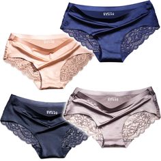 PRICES MAY VARY. FRIENDLY REMINDER1:Our Sexy Lace satin panties are made of 75%polyamide, 25%spandex Crotch lining:100%pure cotton with a seamless design for ultimate comfort and sexiness.Ice silk Material with comfortable feeling like the second skin of you. To maintain the seamless effect, we recommend hand washing. FRIENDLY REMINDER 2:Please refer to our size sexy lace satin panties chart before purchasing to find your perfect fit. SEXY LOOK STYLE: Sexy lace designed satin panties with milk s Seamless Panties, Italian Women, Lounge Lingerie, Lingerie Collection, Ladies Tops Fashion, Italian Fashion, Second Skin, Look Fashion, Women Lingerie