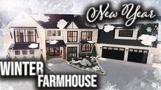 the winter farmhouse house is shown in this video