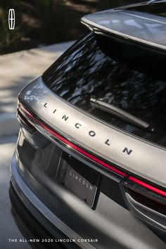 the lincoln logo is on the back of an all - new 2020 lincoln corsair