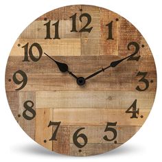 PRICES MAY VARY. 【WOODEN MDF WALL CLOCK MATERIAL 】- Not solid wood, wood particle board painted. No frame nor glass cover 【SUPERIOR SILENT MOVEMENT】-Silent non ticking wooden wall clock uses superior sweeping movement to ensure true silence. Precise quartz movements ensure accurate time 【FARMHOUSE RUSTIC STYLE】-Rustic clock features a vintage worn clock face with lightly distressed black numbers for an antique farmhouse or cabin feel 【EASY TO READ】-12 inch wall clock, Large bold numbers against Wood Clock Design, Farmhouse Wall Clock, Rustic Clock, Rustic Wood Walls, Wood Clocks, Wooden Wall Clock, Wood Wall Clock, Wooden Clock, Wood Display