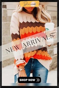 Stripe Hit Color Sweater Retro Crew Neck Fall Outerwear, Retro Crew Neck Outerwear For Fall, Retro Brown Sweater For Fall, Multicolor Retro V-neck Sweater, Retro Striped Color Block Sweater, Winter Striped Long Sleeve V-neck Sweater, Bohemian Multicolor V-neck Sweater, Cozy Multicolor V-neck Sweater, Colorful Sweaters