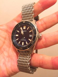 シャークメッシュベルト #SBDC053 Seiko Diver, Watches Rolex, Expensive Watches, Seiko Watches, Dress Watch, Omega Seamaster, Watch Collection