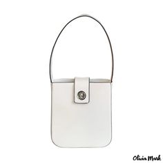 Olivia Mark - New fashion solid color armpit bag senior sense of fashion handbag PU shaped vertical small square bag female Square Baguette Bag With Mobile Phone Holder For Office, Square Baguette Bag For Shopping, Minimalist Rectangular Bucket Bag For Office, Minimalist Rectangular Office Bucket Bag, Elegant White Bucket Bag With Mobile Phone Holder, Elegant White Bucket Bag With Phone Holder, Classic Square Baguette Bag For Shopping, Rectangular Solid Color Bucket Bag With Mobile Phone Pocket, Minimalist Rectangular Baguette Bag For Shopping