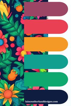 colorful flowers and leaves on a blue background with text that says, how to use color in