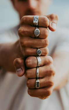 Finding Meaning, Masculine Jewelry, Partner Rings, Mens Jewellery, Jewelry Photography Styling, Silver Flower Ring, Jewelry Photoshoot, Infinite Possibilities