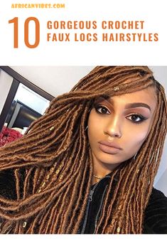 Faux Locs Styles Black Women, Crochet Faux Locs Hairstyles, Faux Locs Styles, Loc Updo, African Vibes, Crochet Faux Locs, Gorgeous Crochet