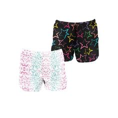 Effortlessly update your sleep style with this Printed Sleep Shorts 2-Pack from Jaclyn. Two times the cool, these shorts feature a satin baby bow drawstring and luxuriously soft and comfy fabric for an easy nights sleep. Just add your favorite pajamas tops to mix, match and create endless bedtime outfits. Size: L.  Color: Multicolor.  Gender: female.  Age Group: adult. Stretch Summer Pajama Shorts For Sleepover, Stretch Pajama Shorts For Summer Sleepover, Playful Summer Bottoms For Sleepovers, Playful Short Pajama Shorts For Pajama Party, Stretch Pajama Shorts With Elastic Waistband For Sleepovers, Cute Multicolor Shorts For Loungewear, Trendy Pajama Shorts For Pajama Party, Trendy Short Bottoms For Pajama Party, Stretch Shorts For Sleepovers