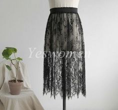 Women Half Slips Lace Extender Half Slip Skirt Slip Dress Underskirt Petticoat | eBay Lace Slip Skirt, Empire Pattern, Women Crafts, Blazer And Skirt, Half Slip, Skirt For Women, Autumn 2024, Slip Skirt, Lace Slip