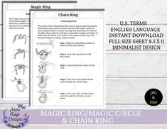 the magic ring worksheet with instructions