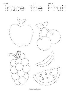 trace the fruit worksheet