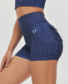 Cargo Short Shorts Cobalt Blue | FIRM ABS Cargo Short, Yoga Session, Short Shorts, The High, Denim Blue, Cobalt Blue, Cargo Shorts, Cobalt, Blue Denim