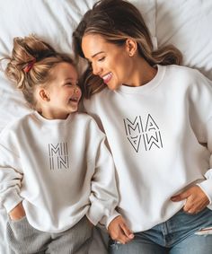 This Mommy and Me, Mama and Mini Sweatshirt is a perfect gift for Mom's and Daughter's for Birthday, Christmas, Mother's day or a present for yourself and your daughter. ♥PRODUCTION TIME: 1-5 days (Usually 2-3 days) ♥SHIPPING TIME: 2-5 days (Usually 3 days) ♥PRODUCT DESCRIPTION: The Gildan 18000/18000B is ideal for any situation, a unisex heavy blend crewneck sweatshirt is pure comfort. These garments are made from polyester and cotton. This combination helps designs come out looking fresh and b Mommy And Me Clothes, Mommy And Me Dress, Mommy And Me Shirts, Outfits Matching, Mama And Mini, Mommy And Me Dresses, Christmas Matching, Mommy And Me Shirt, Mommy And Me Outfits