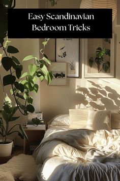 Uncluttered Scandinavian bedroom with a focus on practicality, creating a peaceful and beautiful space5