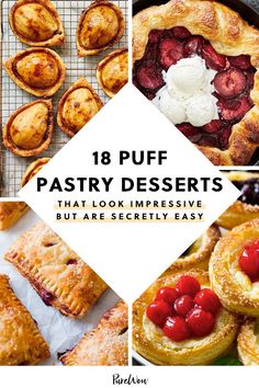 Cherry Pastry, Apple Ricotta, Easy Puff Pastry Recipe, Puff Dessert, Easy Puff Pastry