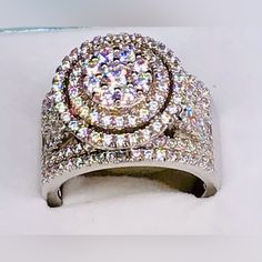 an image of a ring with diamonds on it