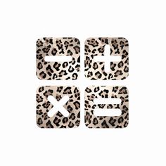 the letters are made out of leopard print