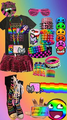 SCENE OUTFIT! X3!!1!1!1!!! #scenemo #scenekid #scene #sceneoutfit #outfit #outfitcollage Kandi Kid Outfit, Scene Kid Aesthetic, Scene Kid Art, Scene Icons, Scene 2000s