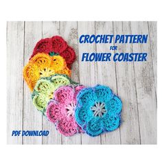 the crochet pattern for flower coasters