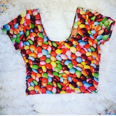 Brand New Never Worn. Holds Shape But Also Extremely Stretchy, Could Honestly Fit A Small, Medium, Or Large. Pink Fitted Fun Top, Trendy Stretchy Colorful Tops, Cute Multicolor Party Tops, Fitted Multicolor Crop Top, Trendy Fitted Multicolor Crop Top, Fun Fitted Crop Top For Spring, Fun Multicolor Tops For Party, Fun Multicolor Party Tops, Fitted Multicolor Scoop Neck Top