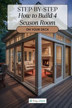 Four Season Sunroom Screened Porch To Sunroom Conversion, Three Season Deck, Winter Covered Patio, Enclosing A Deck To Make A Room, Four Season Porch Addition, Sunroom On Back Of House, Diy Three Season Room, 3 Season Room Addition Off Kitchen