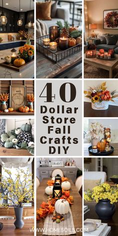 the top ten dollar store crafts diy projects for fall and thanksgiving decorating ideas