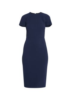 Find VICTORIA BECKHAM T-shirt Fitted Midi Dress With Back Zipper on Editorialist. Victoria Beckham tshirt fitted dress Round neckline Short sleeves Sheath silhouette Midi length Twoway back zip Triacetate/polyester Dry clean Made in Portugal Chic Midi Dress With Crew Neck For Work, Elegant Blue Crew Neck Dress, Fitted Evening Dress With Crew Neck, Fitted Crew Neck Evening Dress, Elegant Crew Neck Dress For Work, Victoria Beckham Dress, Burgundy Midi Dress, Burgundy Shirt, Fitted Sheath Dress