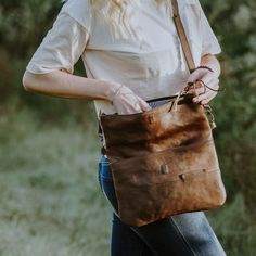 Madison Leather Crossbody Foldover Clutch | Dark Hazelnut Buffalo Jackson, Foldover Clutch, The Madison, Flesh And Blood, Evening Clutch, Womens Crossbody Bag, Contrast Stitch, Hazelnut, Hands Free