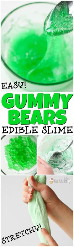 an easy recipe to make gummy bears edible slime