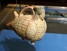 Terracotta jug in the form of a siren: 500BC (circa) Made in Sicily Siren Bird, Medieval Ceramics, Ancient Egypt History, Antique Sculpture, Old Pottery