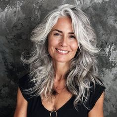 Youthful Hairstyles, Women Haircuts Long, Beautiful Gray Hair, Shag Hairstyles, Hair Toppers, Women Over 50, Long Hair Cuts, Stylish Hair, Medium Length Hair Cuts