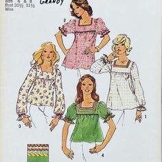 a woman's blouse and top sewing pattern